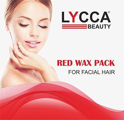 LYCCABEAUTY Lycca 2x80gm Red Wax For Facial Hair Removal Peet Off katori Wax All skin Body (Pack of 2)