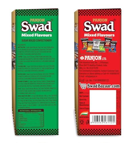 Swad Swad Gift Box, Mixed Flavours Candy (Imli, Pan, Kaccha Aam, Coffee, Cola, Orange) 125 Toffee x 2 Box Pack