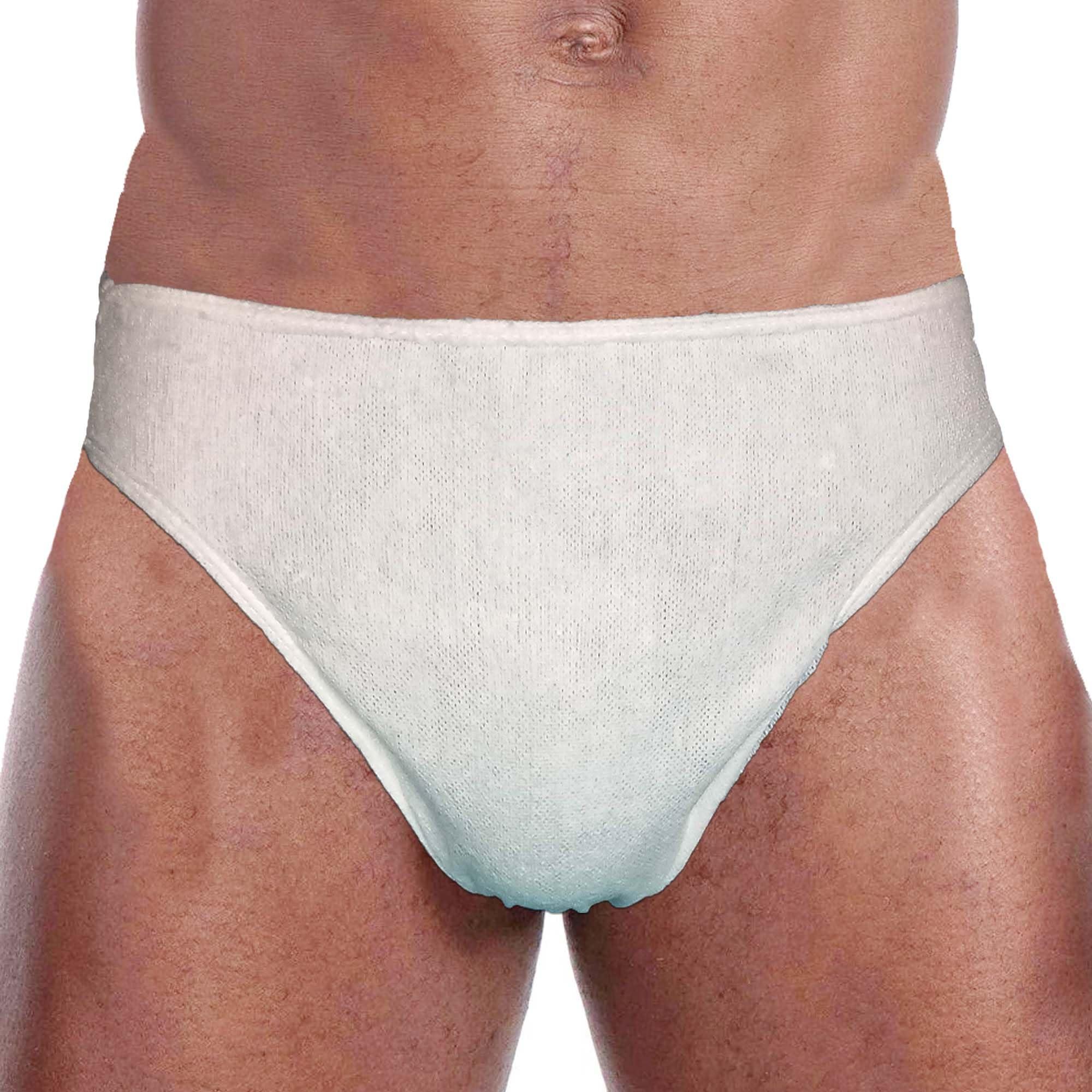 PROWEE PROWEE Disposable Brief for Travel, Trekking, Camping, Spa & Herbal Treatments, Hospital Stay & Incontinence. Specially Designed for Men (10 pcs Pack) | Design Patent No. 336859-001 (L) White