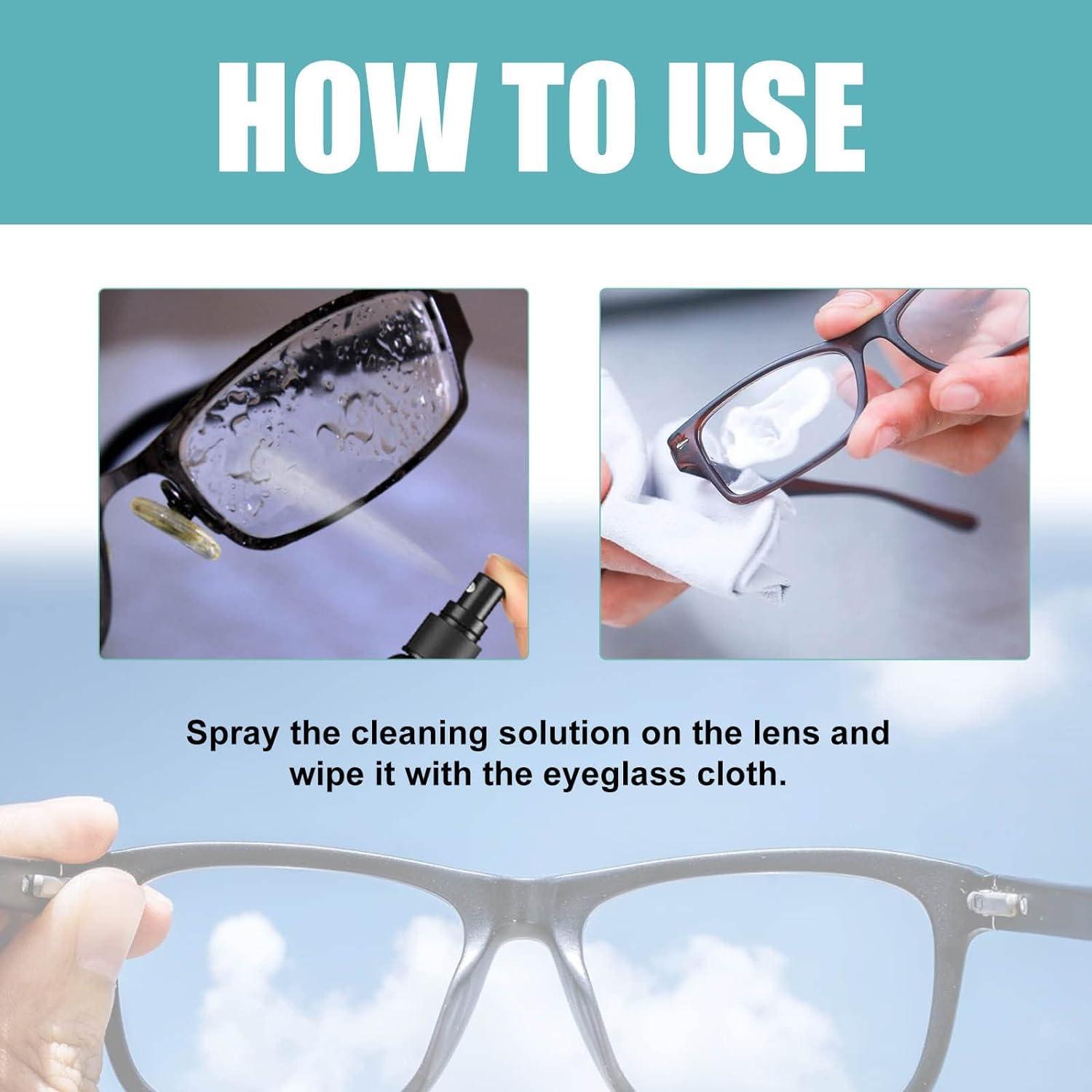 FLORISELL FLORISELL Eyeglasses Cleaner Spray, Eyeglass Glass Scratch Repair Solution, Multi-Purpose Lens Cleaning Spray Solution for Eyeglasses, Cameras, Lenses, and Screens 100ML (1PCS)