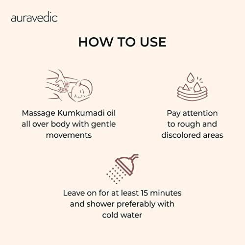 AURAVEDIC Auravedic Kumkumadi Massage oil for women men 200 ml each pack of 2 Kumkumadi tailam Body oil for full body massage Kumkumadi oil body massage oil for full body massage oil for men women