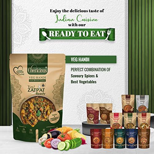 Chericious Chericious Ready Eat Vegetable Handi, Vegetarian Meal, Instant Food, Cook Food, Readymade Food Packet, Heat and Eat Food, Indian Food, Travel Carry Food (Pack of 2)
