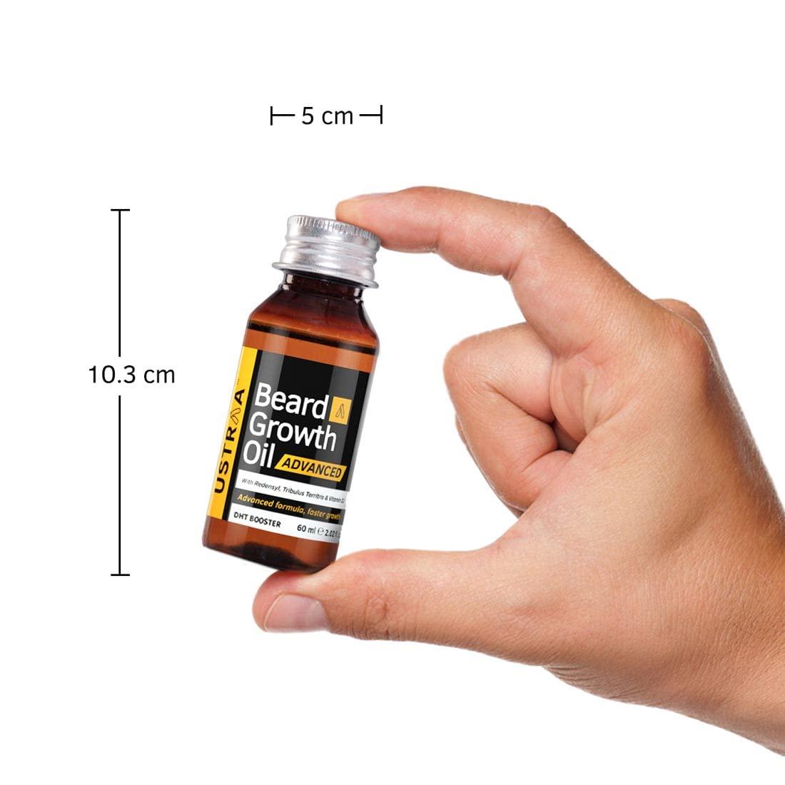 Ustraa Ustraa Beard Growth Oil Advanced-60Ml-Lab Tested To Increase Beard Growth Rate By 40%,One Of Best Beard Growth Oil Patchy Beard Issues, Redensyl & Dht Booster,No Sulphates,No Mineral Oil