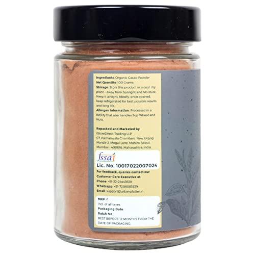 urban platter Urban Platter Non-Alkalized Organic Cacao Powder, 100g