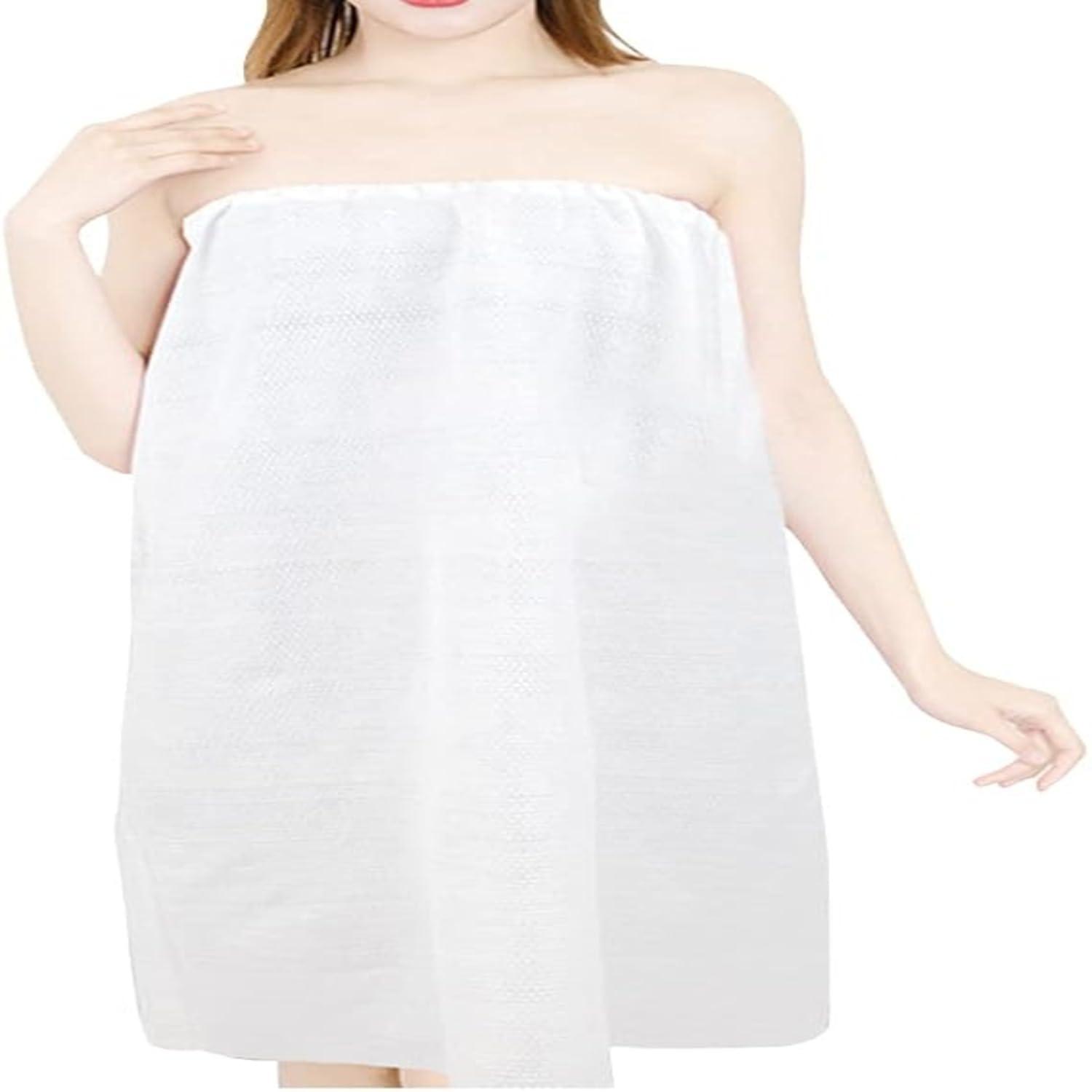 KUDIZE KUDIZE Disposable Facial Gown for Waxing, Salon, Spa, Massage, Parlor, Hospitals, Medical, Surgical (White) - Pack of 10