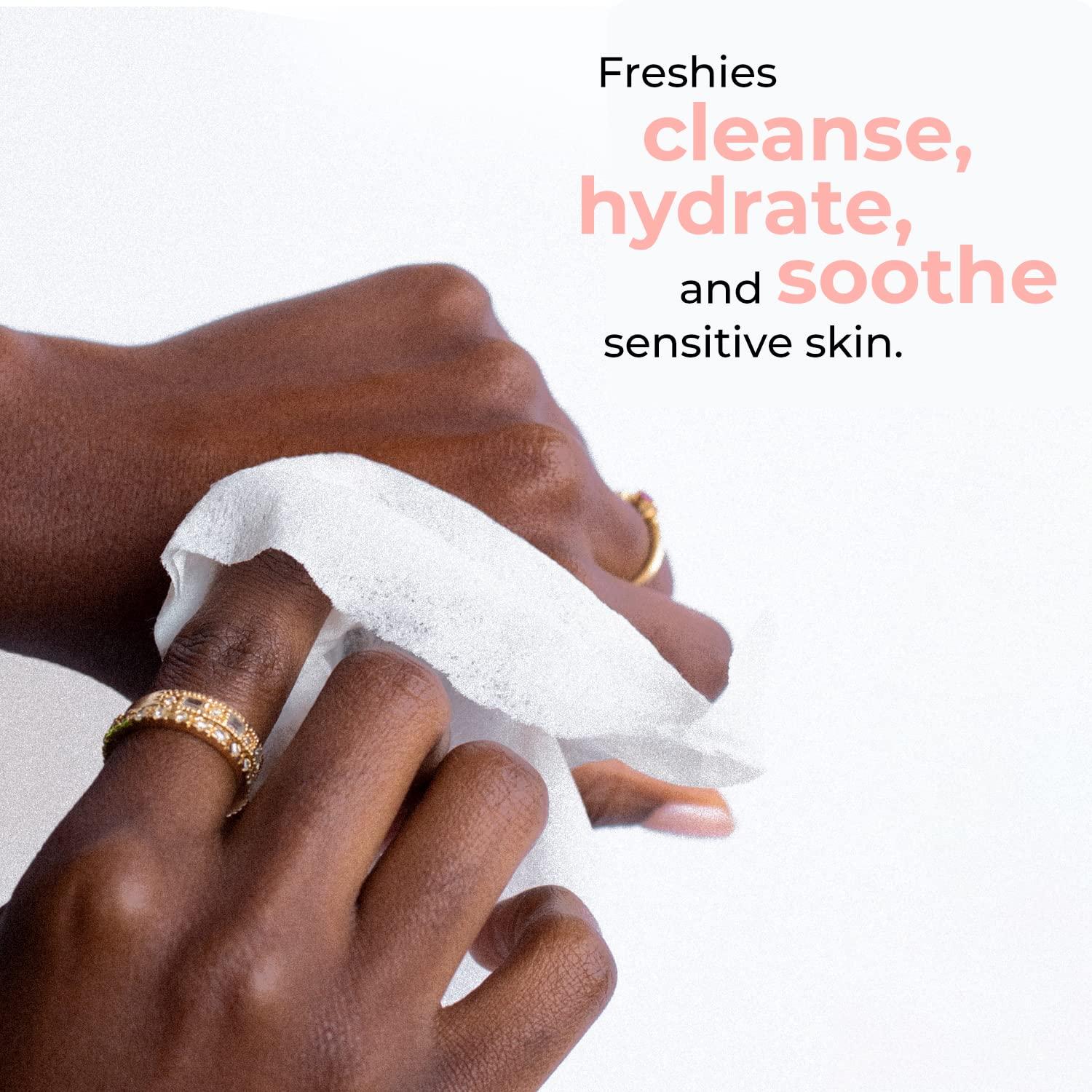 Woo More Play Woo More Play: Freshies - 10ct - All-Natural Towelettes - Refreshing Aroma - Vitamins, Antioxidants, and Antibacterial - Promotes Healthy Skin - Reduce Risk of Inflammation/UTIs