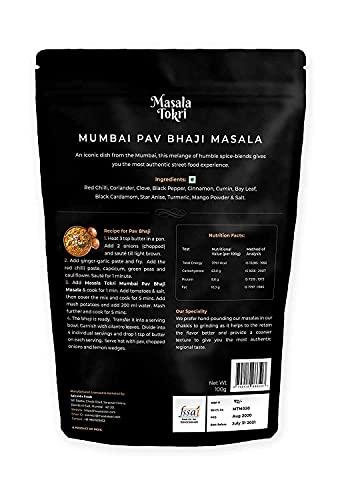 MASALA TOKRI Masala Tokri - Pindi Chole Masala, Kitchen King Masala, Awadhi Biryani Masala & Mumbai Pav Bhaji Masala 100gm (Pack of 4)