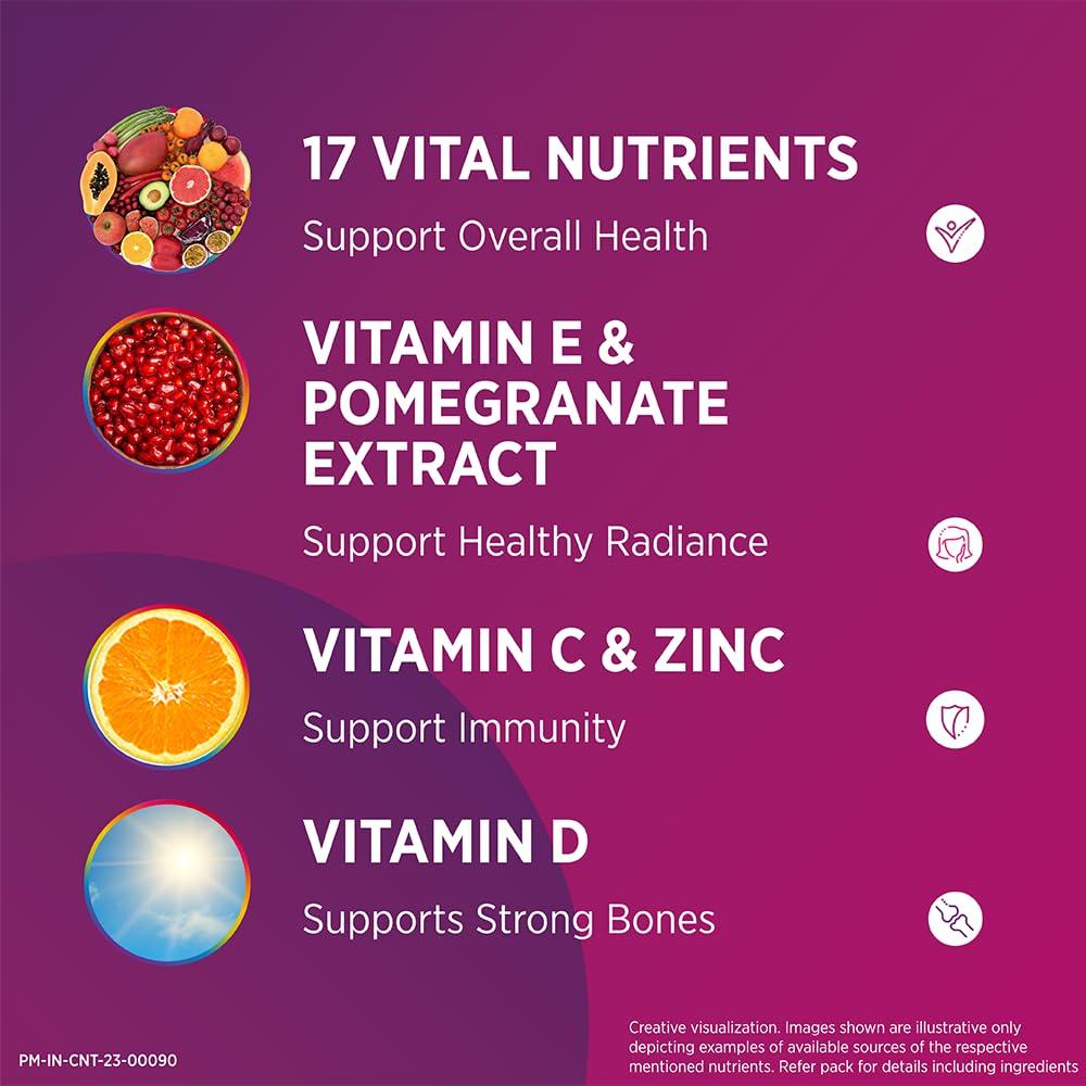 Centrum Centrum Women 30 MultiGummies - Daily Multivitamin Gummies,Daily Nutritional Support with Vitamins D, B12, and Biotin Essential Nutrients (Veg)