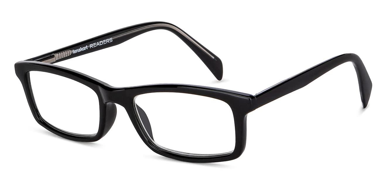 LENSKART PLUS Lenskart READERS | Black Rectangular Full Rim Reading Eyeglasses | For Men & Women | For 2.5 Power | LR E11058
