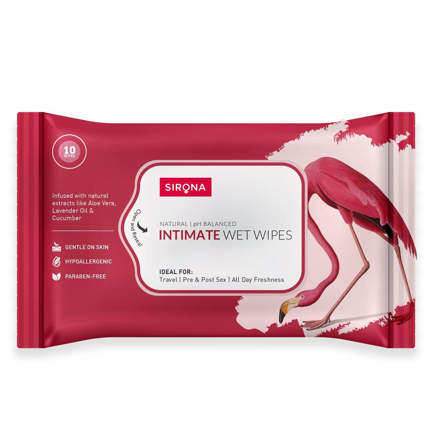 Sirona Sirona Intimate Wet Wipes - 10 Wipes, Pack Of 5