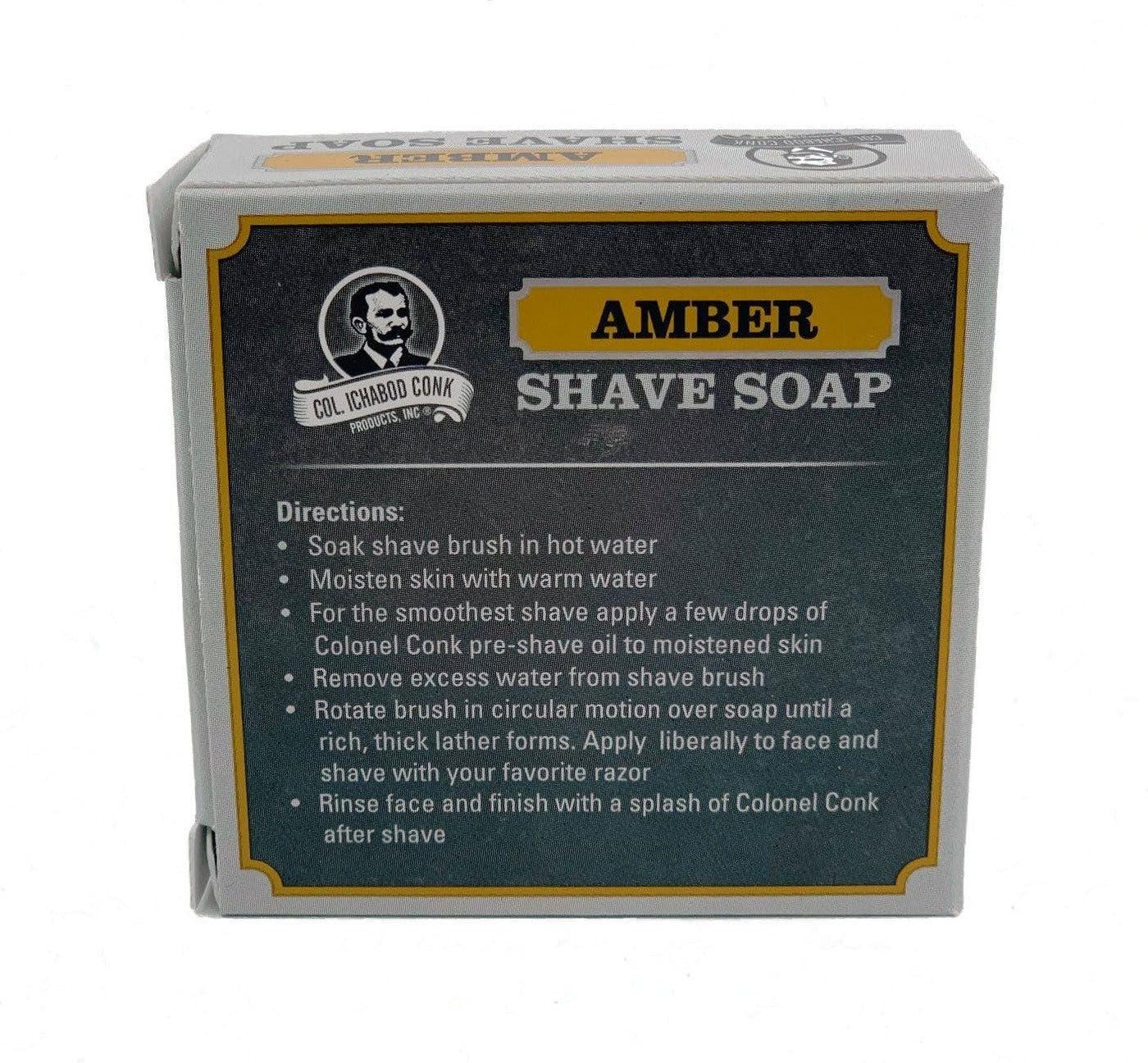 Colonel Conk Colonel Ichabod Conk Amber Glycerine Bar Shave Soap 2.25 Oz.