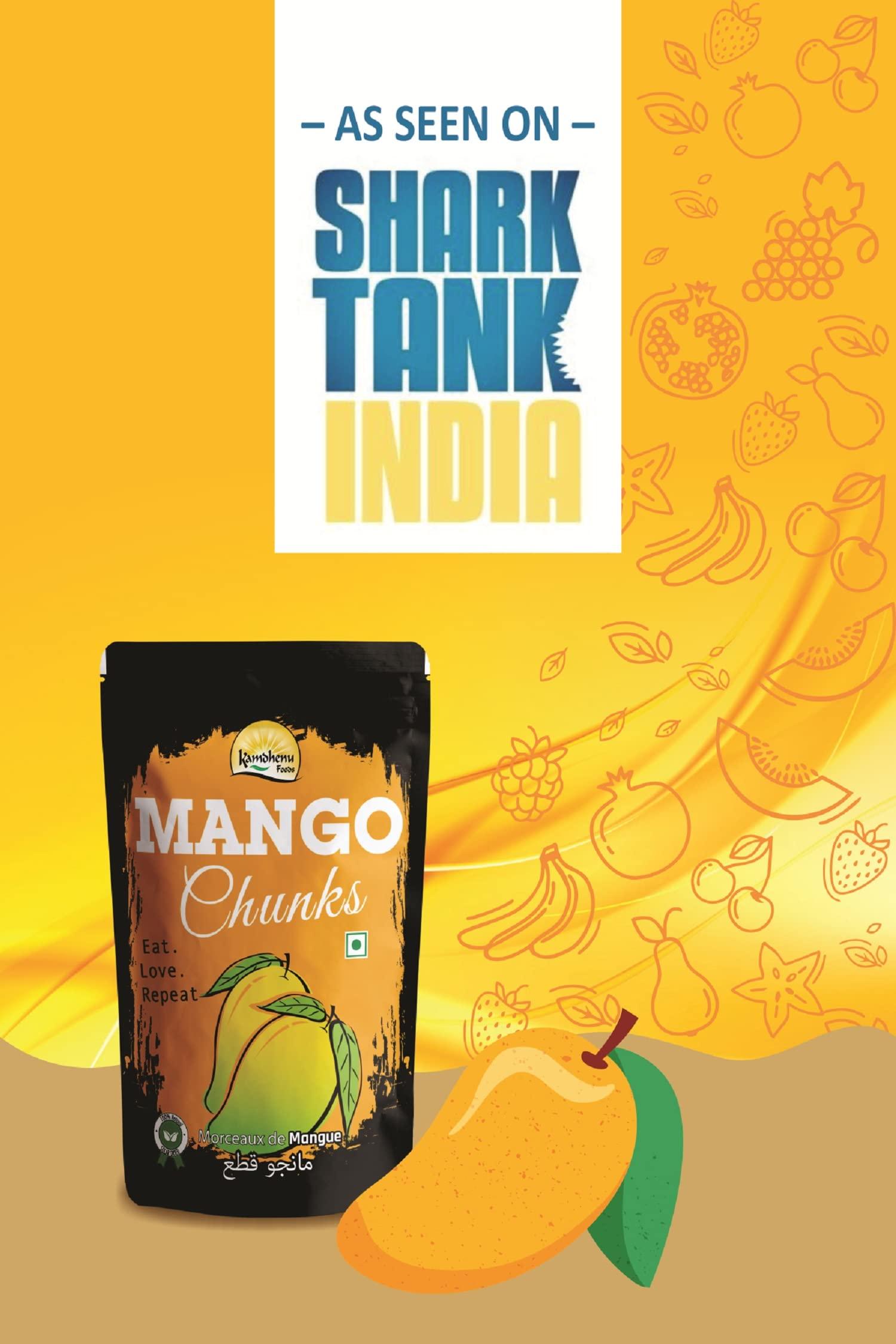Generic Kamdhenu Foods Dried Fruit Mango Chunks Healthy Candy | Snacks, Pack of 3 | 100gm Each