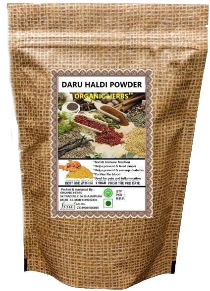 ORGANIC HERBS Organic Herbs Daruharidra Powder 200Gm (Drau Haldi/Berberis Aristata | Berberry Root) Supports Healthy Liver And Kidney Functions