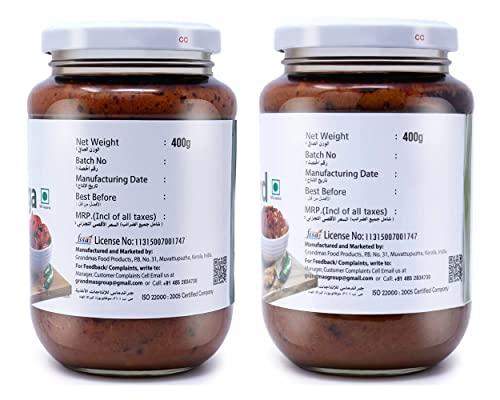 Grandmas Grandmas Authentic Kerala Style Ambazhanga Pickle - Bitter Gourd Pickle Combo | 400g Bottle | Healthy and Tasty South Indian Pickle