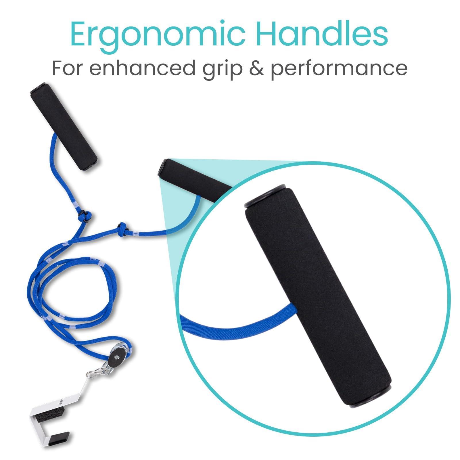 VIVE Shoulder Pulley by Vive - Over Door Rehab Exerciser for Rotator Cuff - Home Cable Arm Rehabilitation Exercise System for Frozen Shoulder, Physical Therapy, Flexibility, Range of Motion and Stretching.