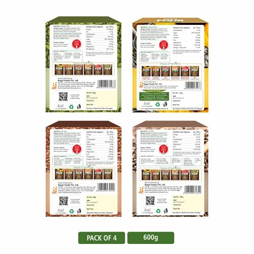 Everyday Four Everyday Four Raw Pumpkin Raw Sunflower Raw Flax Chia Seeds calories gained 150g each Combo (Pack of 4)