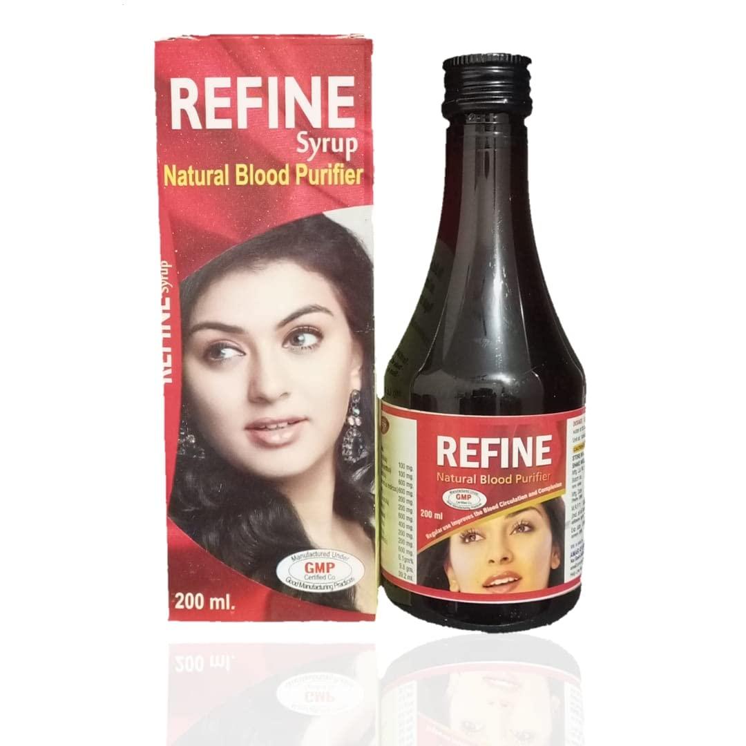 AMAR AYURVED BHAWAN Refine Blood Purifier Syrup |Ayurvedic Syrup for Healthy Skin and Hair| For Men And Women PACK OF 1 (200 ML)|