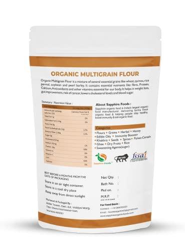 SAPPHIRE FOODS SAPPHIRE FOODS Atta with Multigrains Flour with High Fiber for Healthy Gut and Healthy Life (1kg)