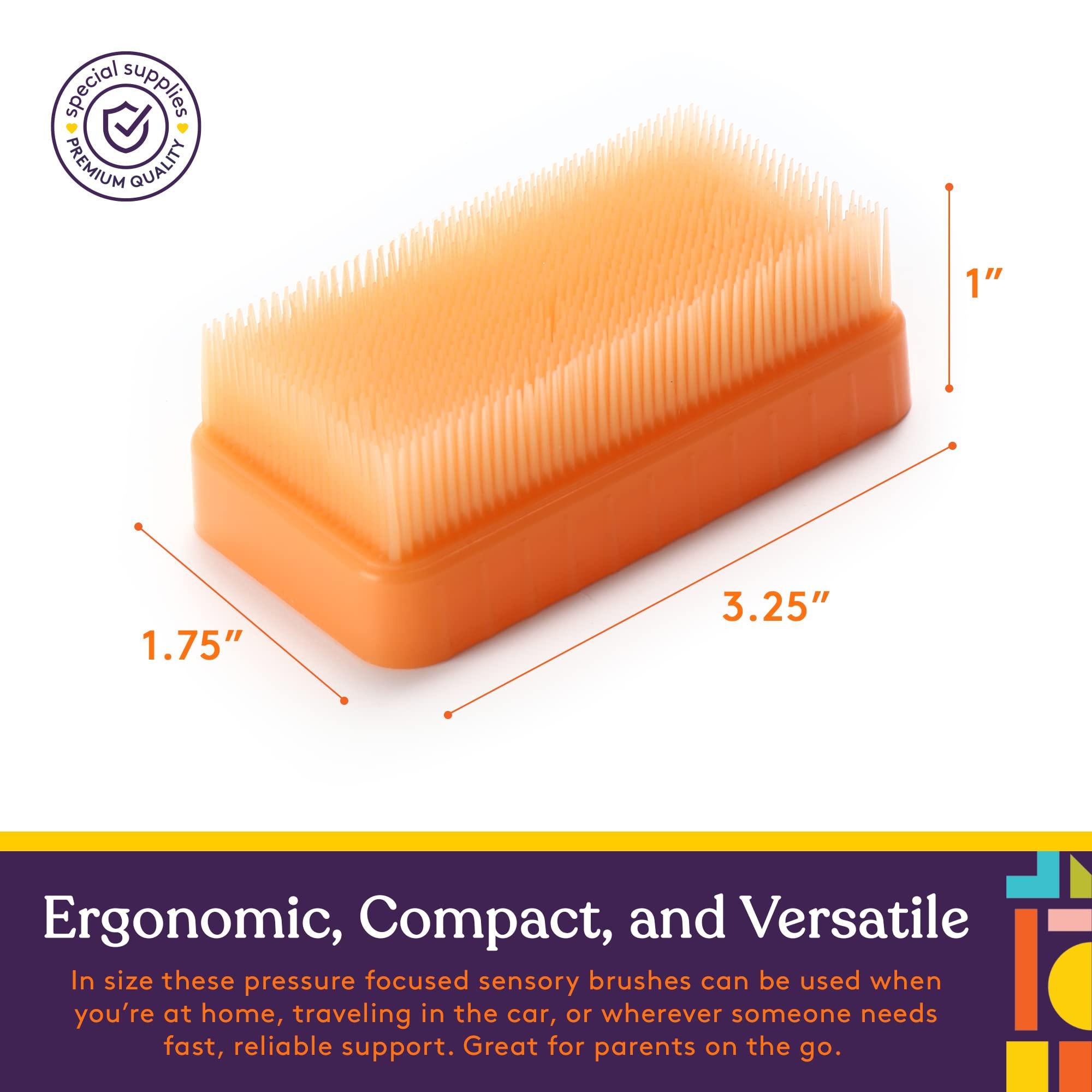 Special Supplies Special Supplies Therapressure Therapy Brush for Occupational and Sensory Brushing, 6 Pack, Stimulating and Calming Tools for Kids and Adults, Soft Flexible Bristles, Latex Free