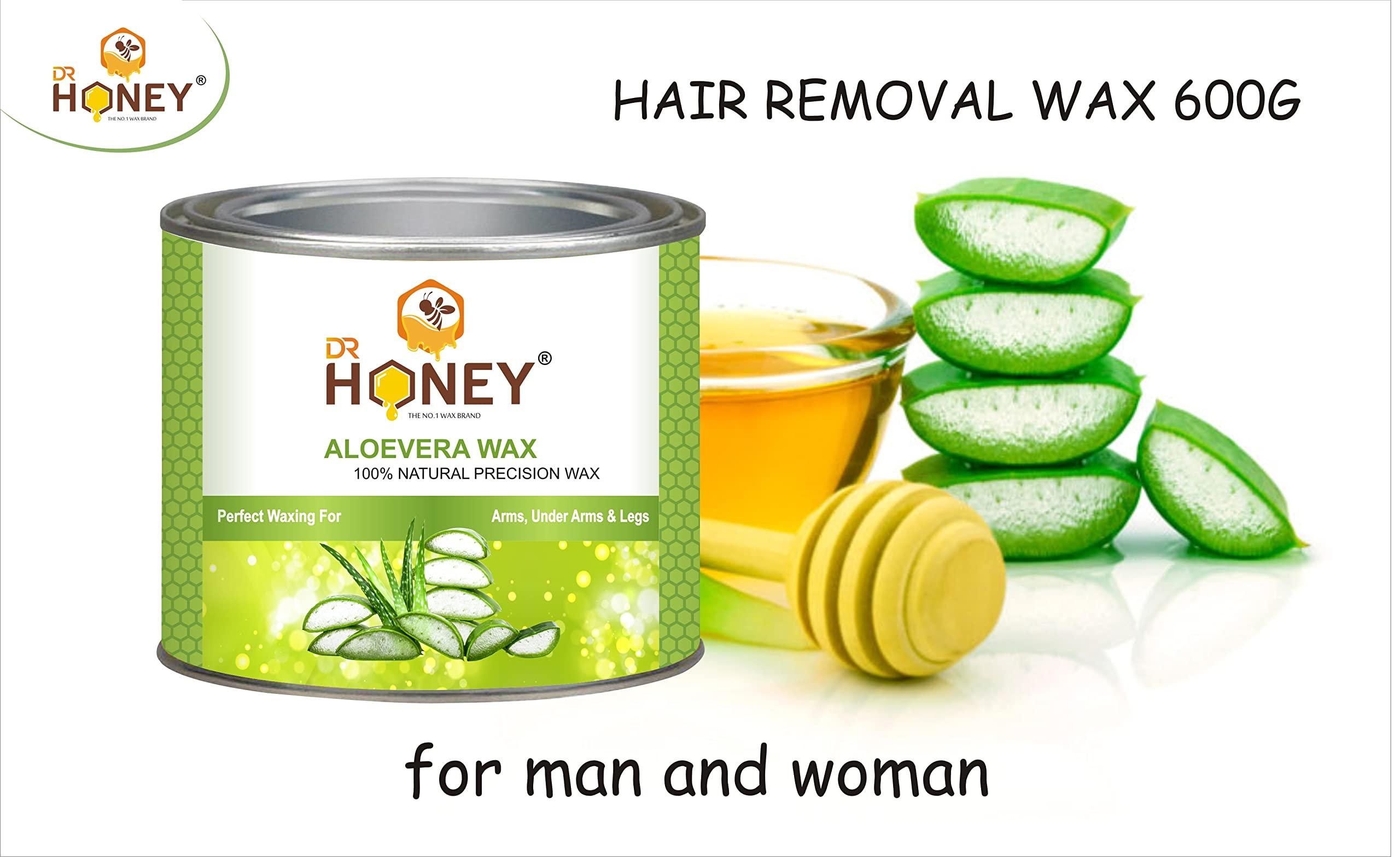 DR HONEY DR HONEY AloeVera strip and stick and wax Hair Remover Wax for Women, Body & Face Waxing, Natural Ingredients for Women, Body soft and for all skin wax strip and stick 600 gram