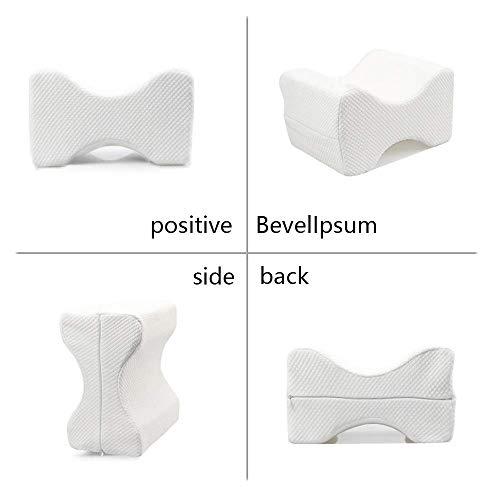Emoly Orthopedic Knee Pillow Pain Relief Leg Pillow for Sciatica, Back Pain, Leg Pain, Pregnancy, Hip and Joint Pain - Memory Foam Wedge Contour