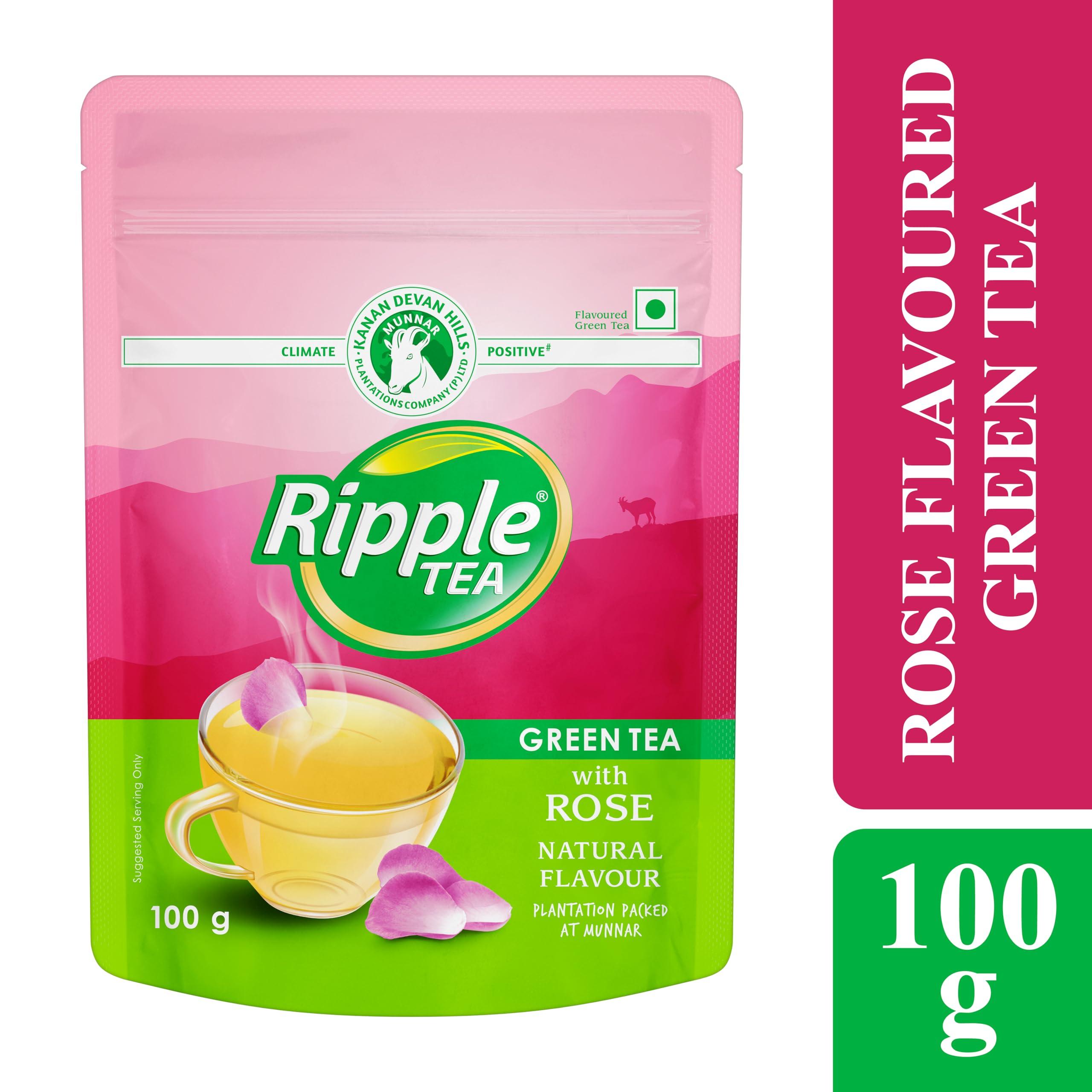 Ripple Ripple Green Tea with Natural Rose - 100gm