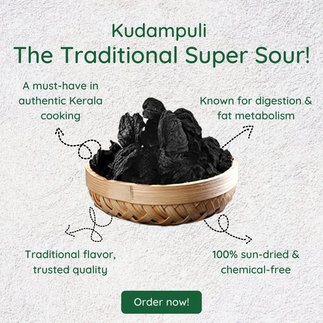 Kerala Naturals Kerala Naturals Dried Malabar Tamarind - (Kudampuli/Brindleberry/Fish Tamarind) 250Gm