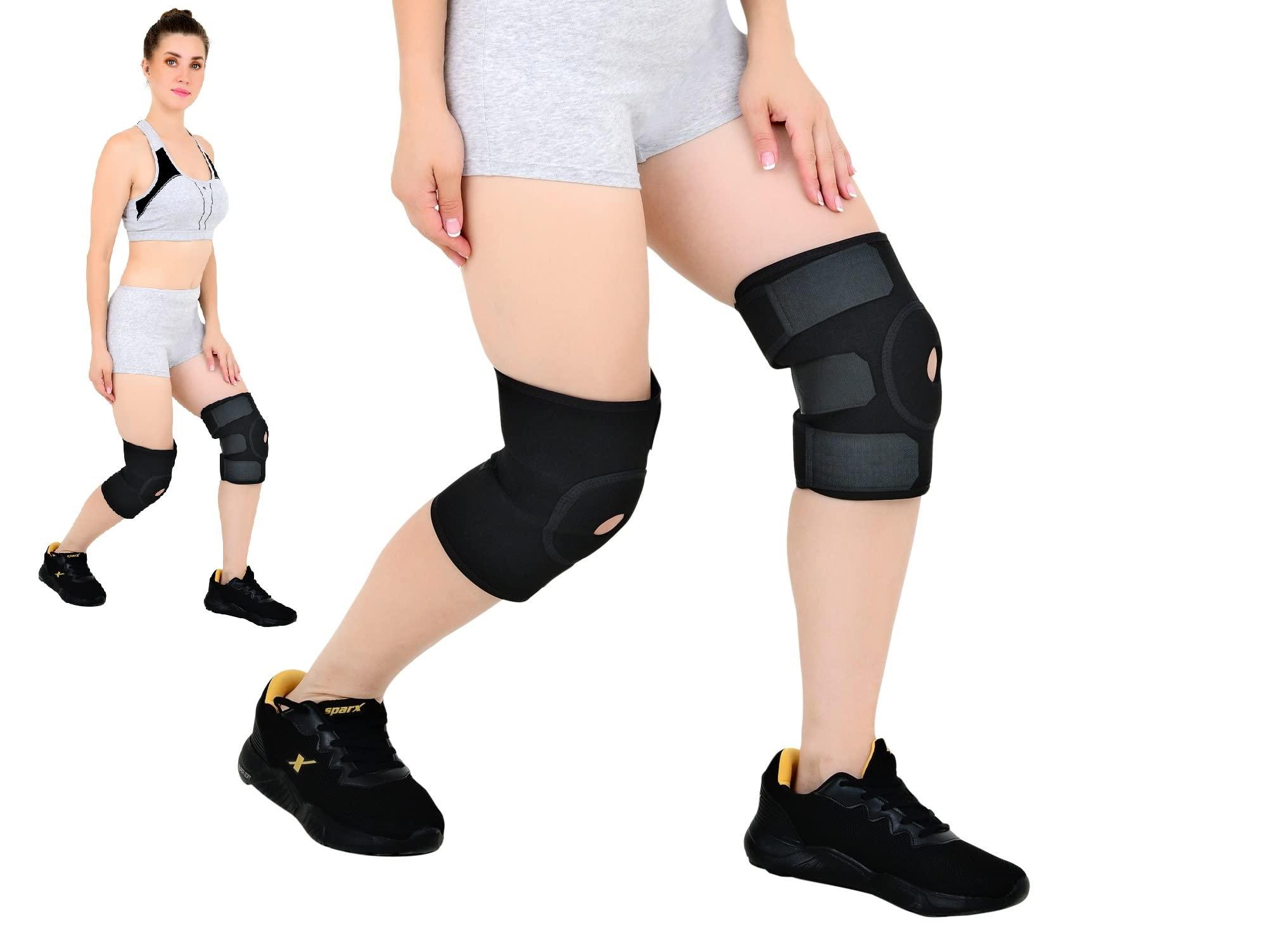 QTM Magnetic Knee Support with Open Patella Knee Support for Men and Women Knee Support 1 PAIR