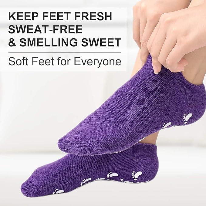 SHREE VALLV SHREE VALLAV Crack Cotton Foot Protector Moisturizing Socks with Spa Gel Heel Pain Relief Silicone Gel Pad Heel Protector Socks with Spa Botanical for Men and Women Cotton Socks