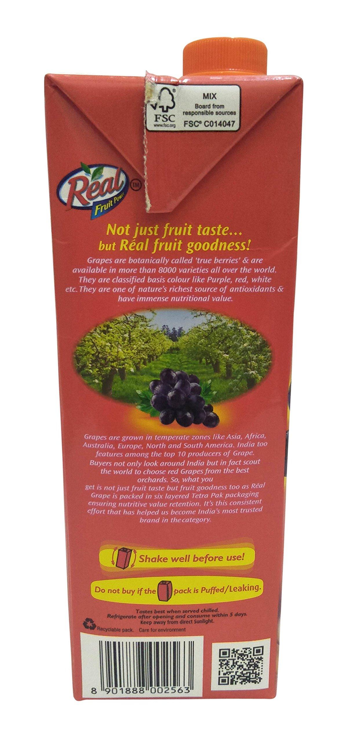 Real Real Fruit Power Juice - Grape, 1L Carton