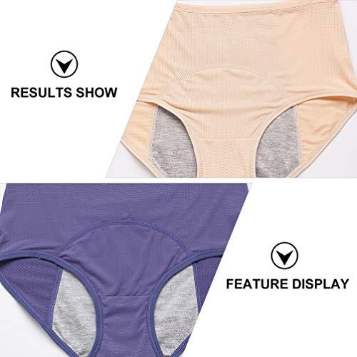 Artibetter ARTIBETTER 3 Pcs Menstrual Briefs Menstrual Period Pants Leak- proof Physiological Pants Thickened Comfortable Menstrual Underwear Menstruation Breathable Underpants for Women Girls, 3XL