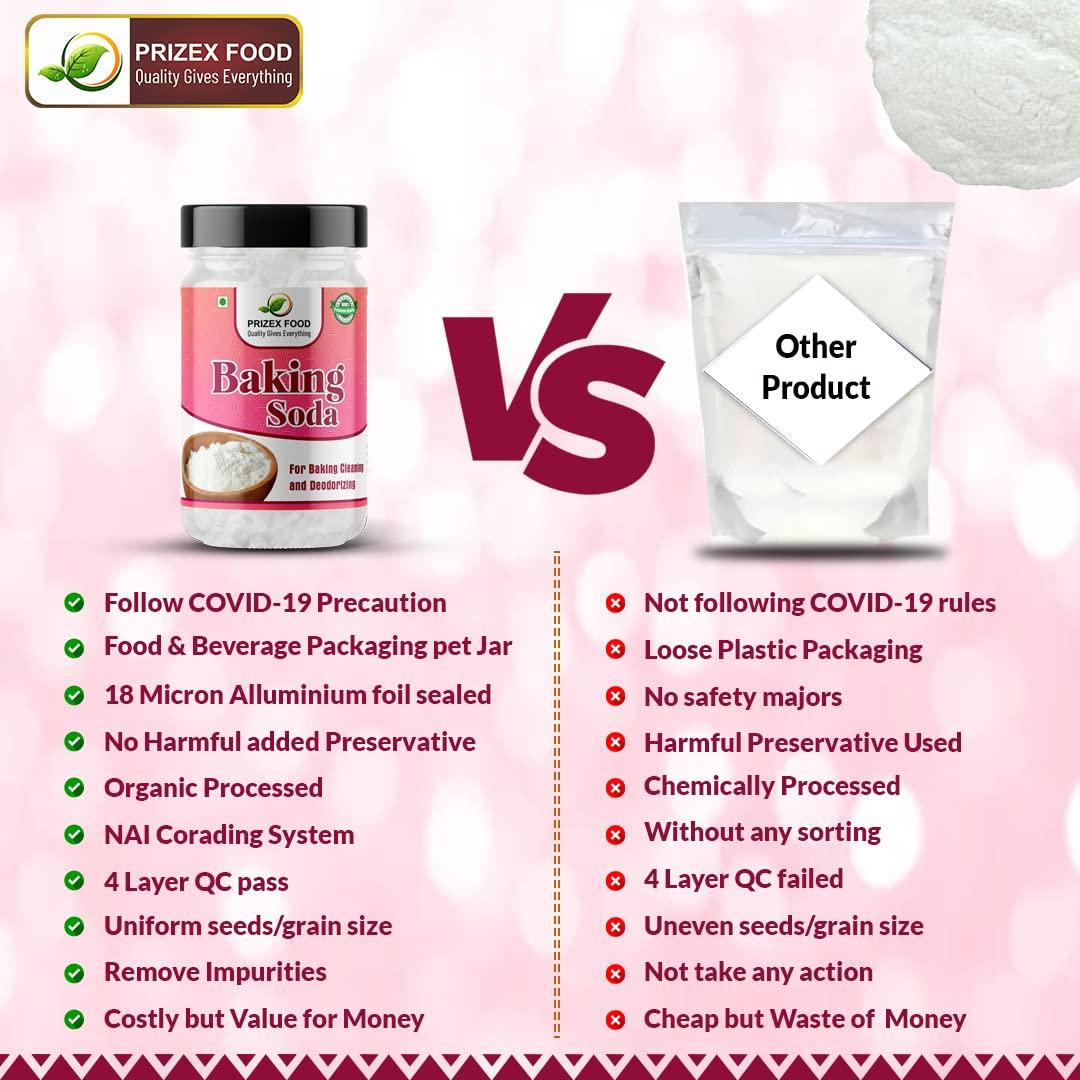 Prizex Prizex Baking Soda | uses for Cleaning face Skin Teeth whitening Cooking Eating 900gm