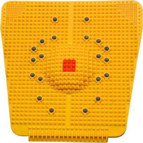 SHEEJAI Acupressure Mat Relieve Stress Pain Acupuncture Massager (Yellow) Yellow 6 mm Acupressure Mat pack of-2