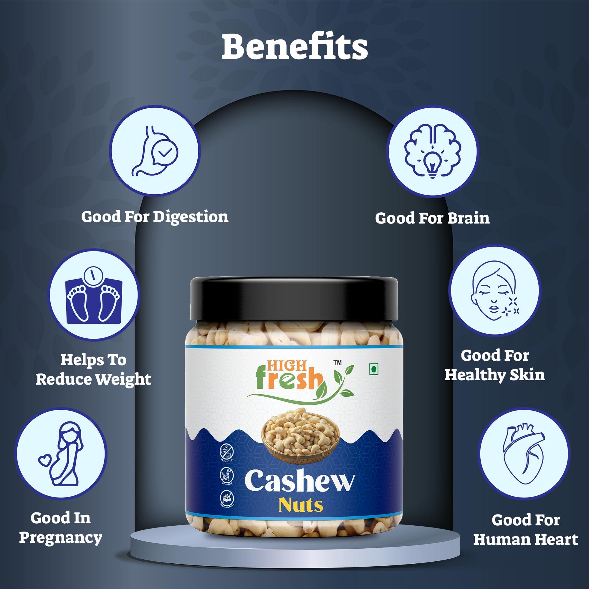 HighFresh HighFresh 100% Natural Premium Whole Cashews 1 kg Value Pack | Whole Crunchy Cashew | Premium Kaju Nuts | Nutritious & Delicious | Healhy Snacks | Gluten Free & High Protein (1)