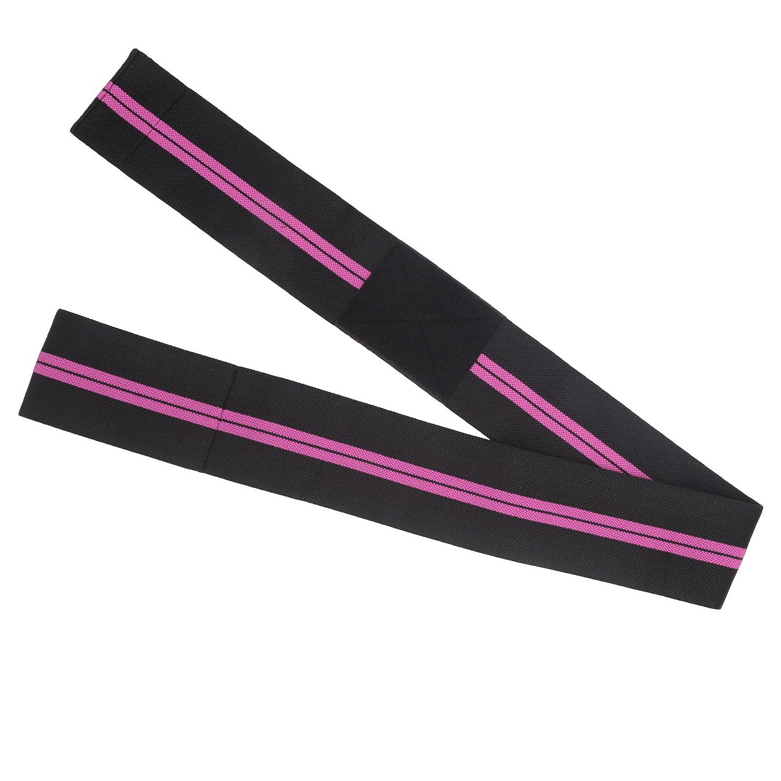 Asixxsix Elbow Compression Sleeve, Adjustable Elastic Soft And Durable Breathable Elbow Brace for Sports for Elbow Protection(Black and purple two stripes)