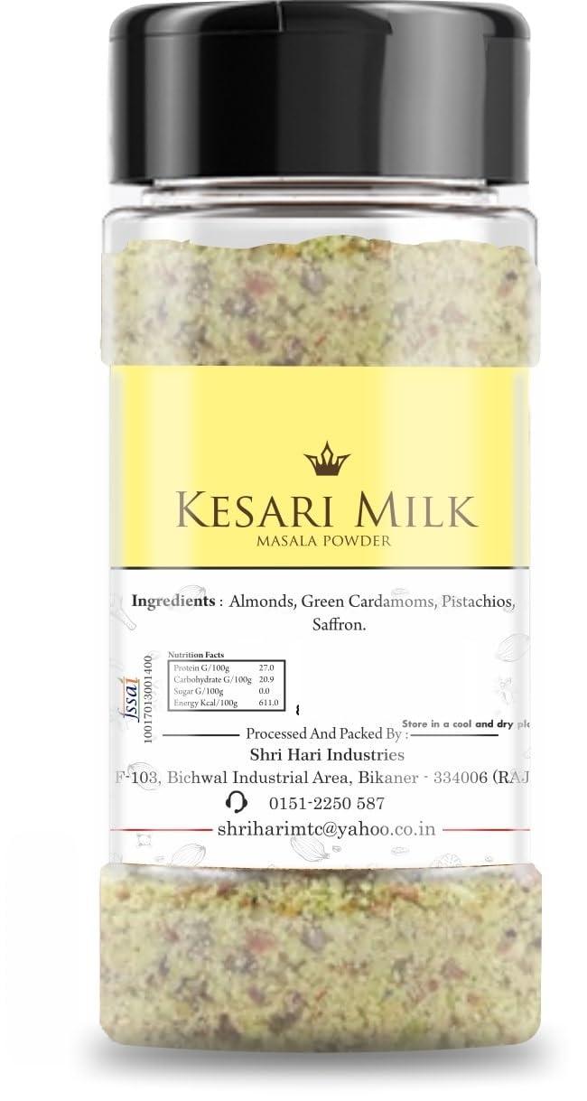 AGRI CLUB Kesari Milk Masala Powder | Made with Almond, Cashew Nuts, Cardamom (Elaichi) Saffron (Kesar) 100g | Agri Club
