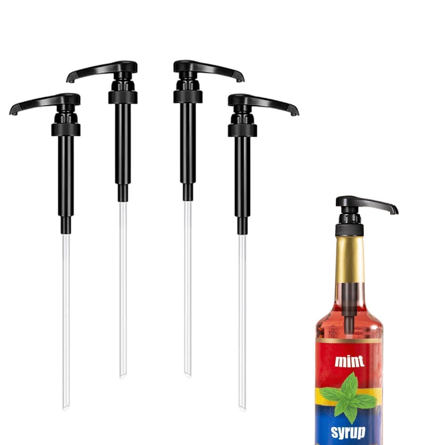 Xfopz Xfopz 4PCS Coffee Syrup Pump Dispenser Compatible with Torani Syrup Pump Creamer Pump for Coffee Syrup Bottle (25.4 oz-750ml) - Davinci Syrup Bottle Pump Dispenser Coffee Syrup Pumps