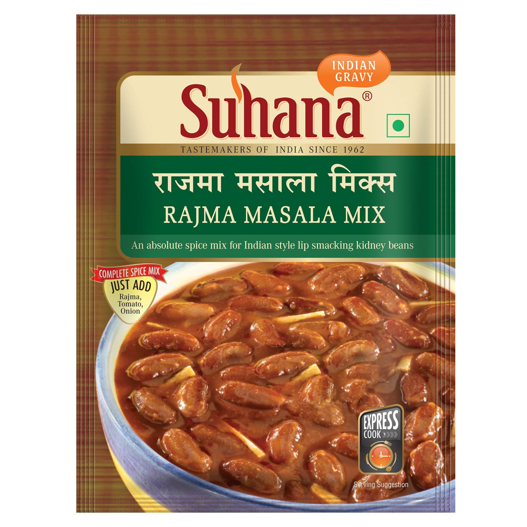 Suhana Suhana Veg Spice Mixes - Paneer Butter, Veg Biryani, Paneer Tikka, Rajma Masala, Mutter Paneer, Shahi Malai Kofta -Combo of 8, easy to cook | masala powder, 300 grams
