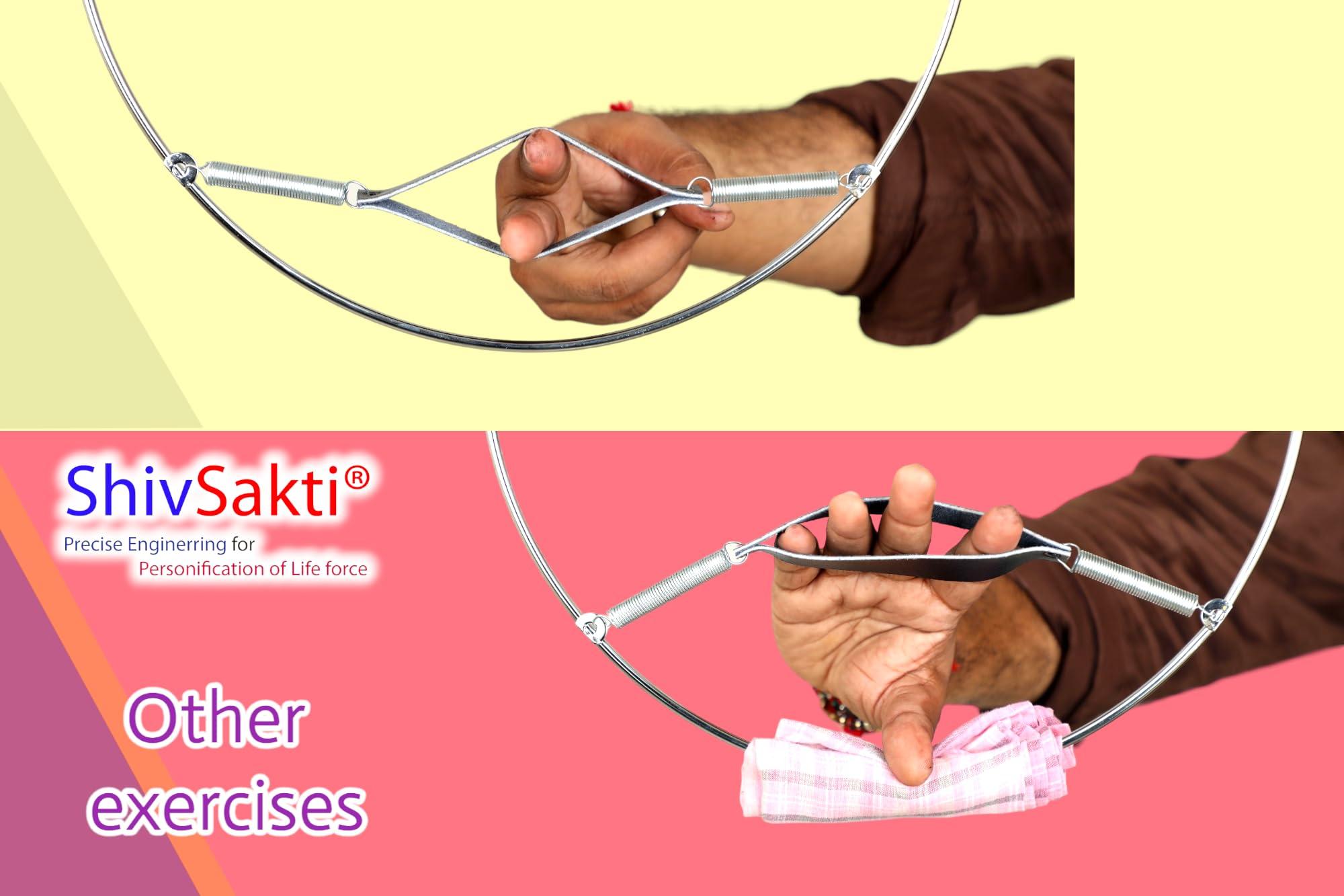 SHIVSAKTI Round Hand and Finger Grip Exerciser- Made for Hand Physiotherapy & Hand Paralysis Rehabilitation Training, Hand Strengthening Physiotherapy Equipment at Home and Clinic Based Exercise Program