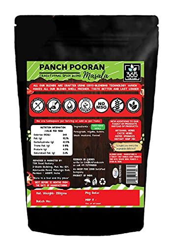 365 STORE TO DOOR 365 STORE TO DOOR Indian Spice – Panch Pooran Masala, 250 gm. | Homemade Powdered | for Healthy Cooking | Ready to use | All Seasonings Spices | Pure & Hygiene | Spice Mix – Pack of 1