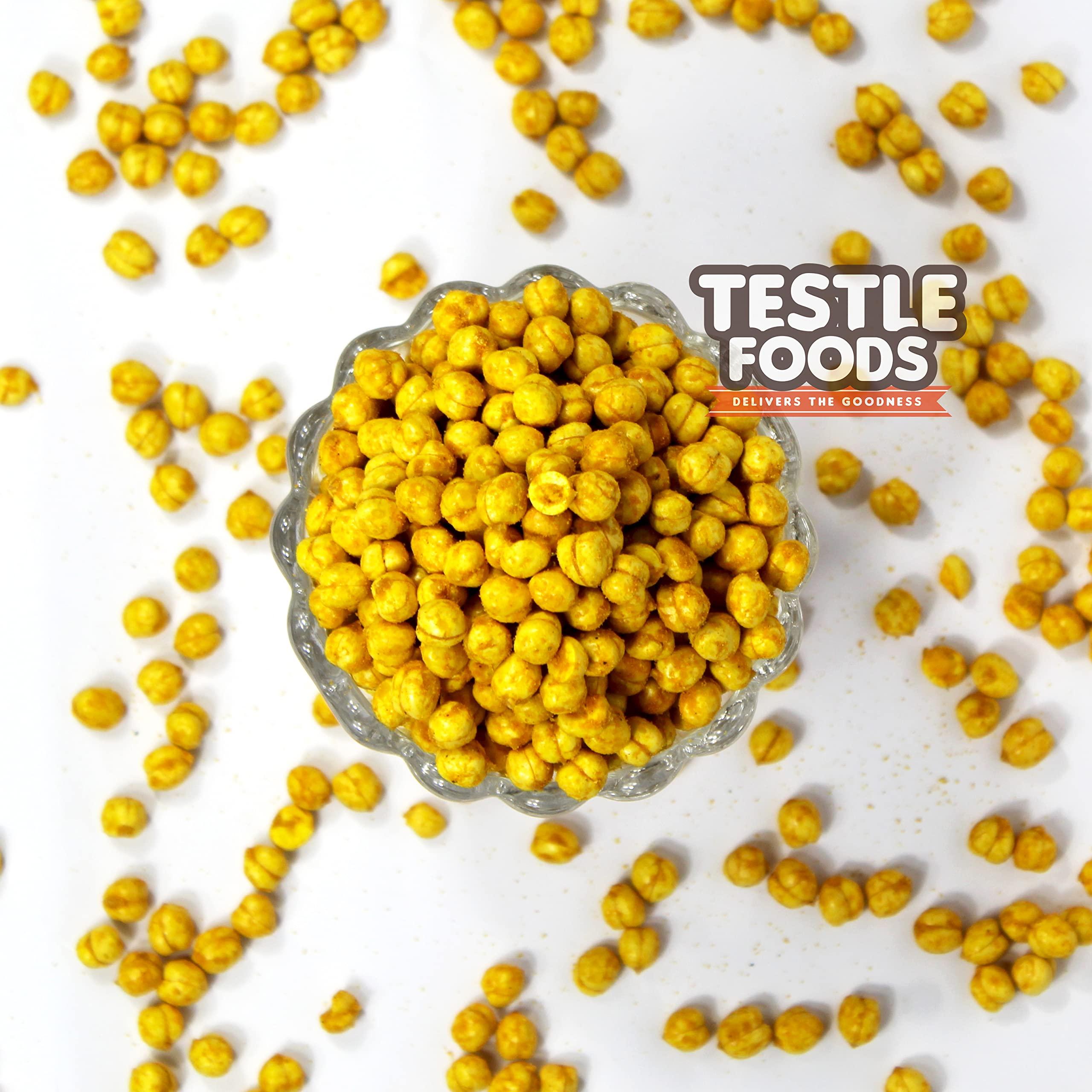 Testle Foods Testle Foods Roasted Haldi Chana | Tumeric Chickpeas | Healthy Snack | Bhuna Chana | 250.0 Grams