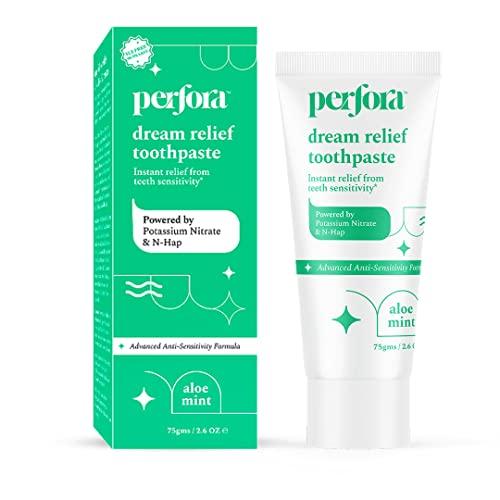Perfora Perfora Dream Sensitive Toothpaste - 75 grams (Pack of 1) | Instant Sensitivity Relief for Kids & Adults | SLS Free & No Artificial Sweeteners | Made Safe Certified | Vegan Friendly Gel Toothpaste