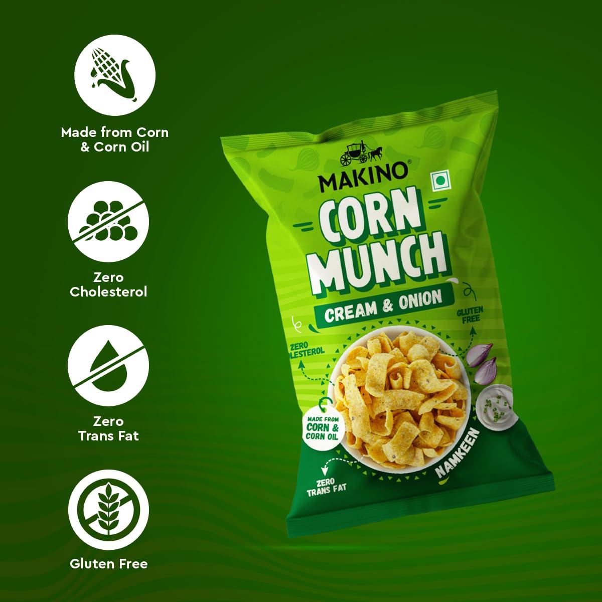 Makino Makino Cornax (2 Nacho Chips, 2 Corn Munch)(Each 60/150 gm)(Pack of 4)