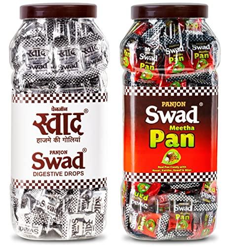Swad Swad Digestive candy (Swad Digestive 150Tab Jar &Mettha Pan150Tab Jar) 2Jar x 300 candy