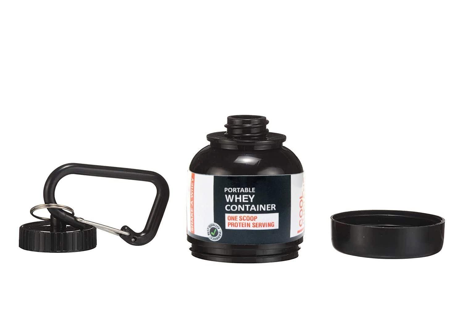 COOL INDIANS COOL INDIANS Protein Powder and Supplement Funnel Keychain, Portable to-Go Container for The Gym, Workouts, Fitness (Black)