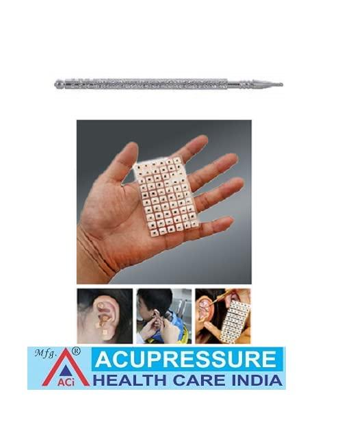 ACi ACi Acupuncture Needle Ear Vaccaria Auricular Seed Therapy Pack of 60 with 1 Sujok Therapy Jimmy
