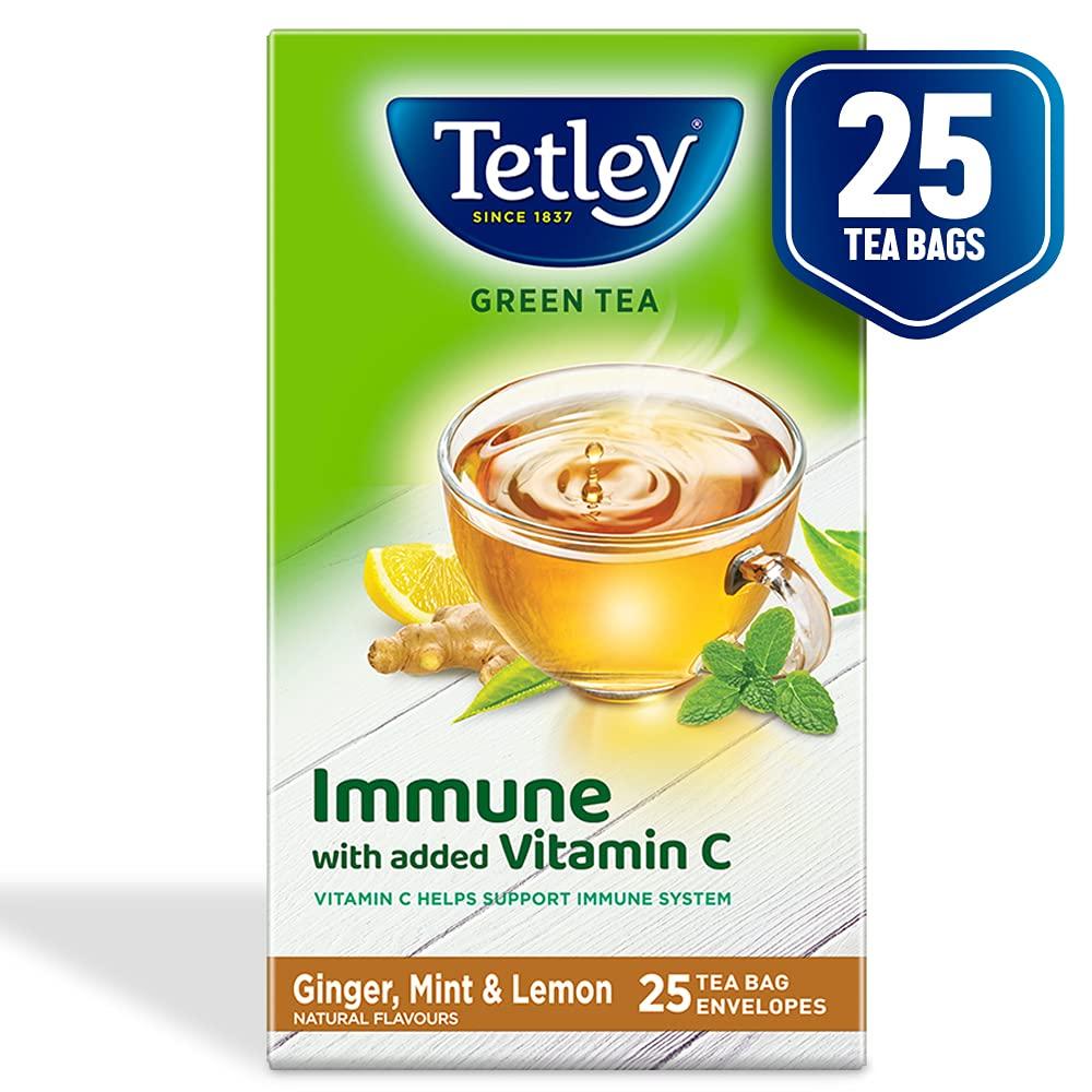 Tetley Tetley Green Tea Bags, Ginger Mint Lemon, 25 Tea Bags