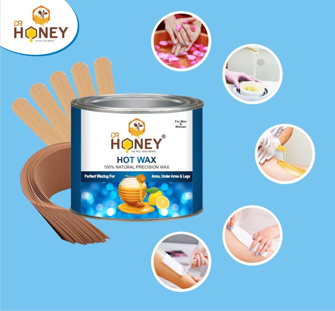 DR HONEY DR HONEY cold Wax 600 gram Hair Remover Wax for Women, Body & Face Waxing, Natural Ingredients for Women, Body soft and smooth for all skin wax strip and stick 600 gram