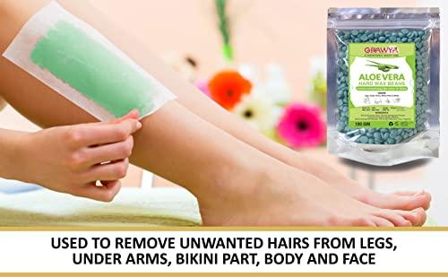 GRAWYA Grawya Professional Aloe Vera Hard Wax Beans For Beauty Skin 100 Gram ( Pack of 2) (Aloevera)