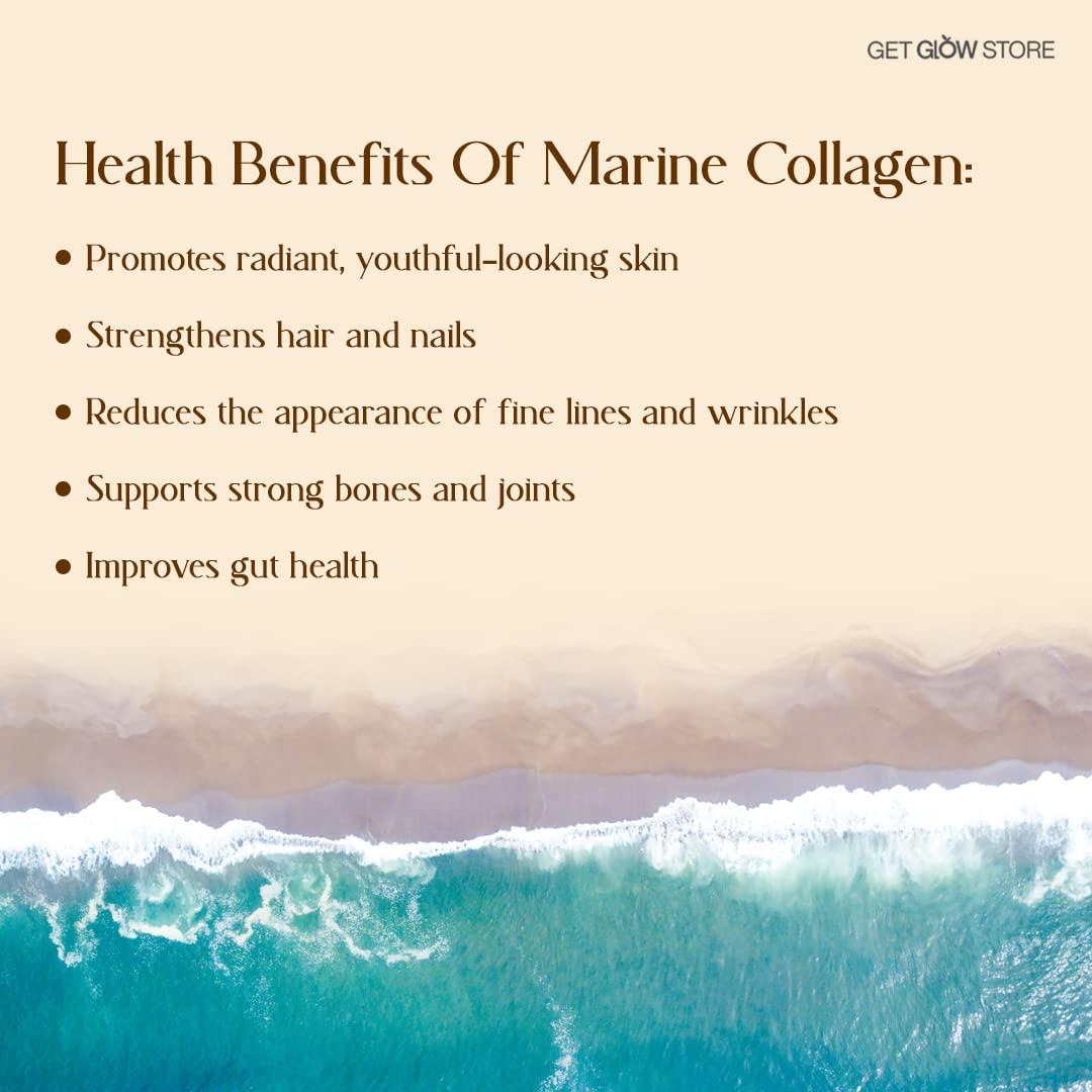 GlowCollagen GlowCollagen Pure Marine Collagen Japanese formulation | Collagen Peptides I & III 10000 mg for Healthy Skin, Hair, Nails and Joints - Unflavoured